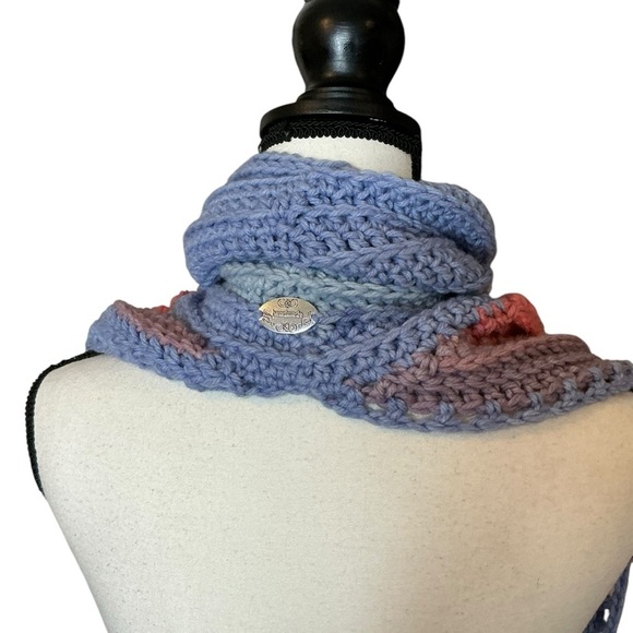 Handcrafted Crochet Cowl Neck Scarf New Handmade by Seller One Size Adult Knit - Picture 13 of 16
